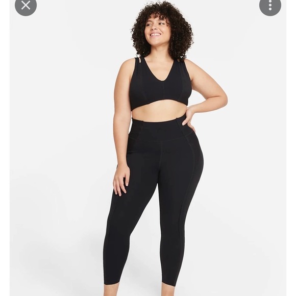 Nike Pants - Nike NEW Yoga Luxe Dri-Fit Infinalon Black Leggings Plus Size Jumpsuit 3X